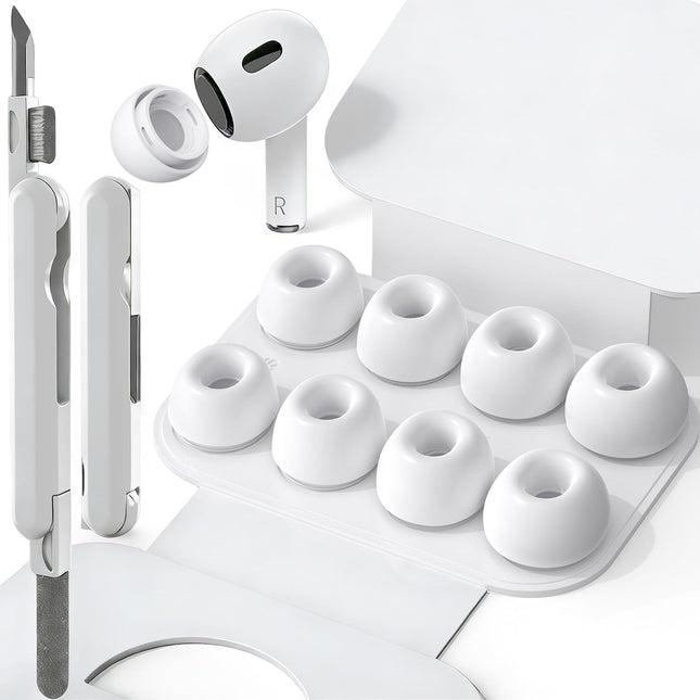 4 Sizes of Ear Tip Replacement Compatible with AirPod Pro and AirPods Pro 2 Ear Tips with Portable Storage Box &