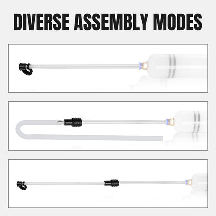 Thorstone Manual/Pneumatic Fluid Extractor Pump or Oil Changer Vacuum Accessory Kit | 2 x 22cm Suction Tubes | 1 x 50cm Rubber Hose | 4 x O Rings | 2 x Connectors