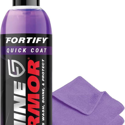 Car Wax Spray and Ceramic Coating for Cars - 3 in 1 Waterless Car Wash and Detailing - Quick Effect Coating Agent for Car - High Gloss Car Coating Spray, Shiny Car Stuff by Shine Armor - 8FlOz