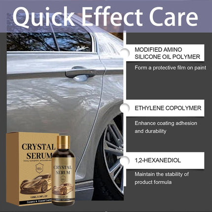 100ml PTZ Cristal Serum – Advanced Graphene Ceramic Coating for Cars | 9H Graphene, Ultimate Quick Effect Car Coating Spray for Shine & Protection, Nano Coat Restore for Paint, Glass & Wheel (2PCS)