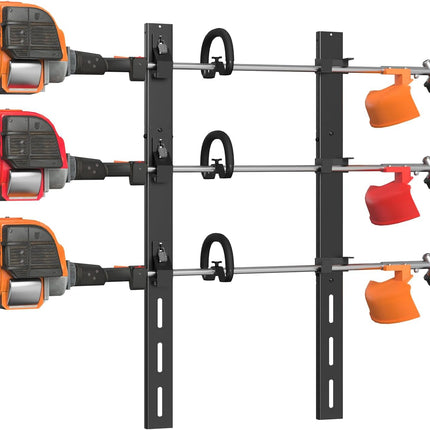 Weed Eater Rack for Trailer, 3 Place Heavy Duty Rust-Proof Weedeater Racks, Trimmer Rack for Open Trailer Truck with Combination Locks