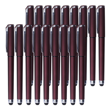 Black Gel Ink Rollerball Pens 0.7mm 2-in-1 Stylus Pens, 18 Pack-Dark red
