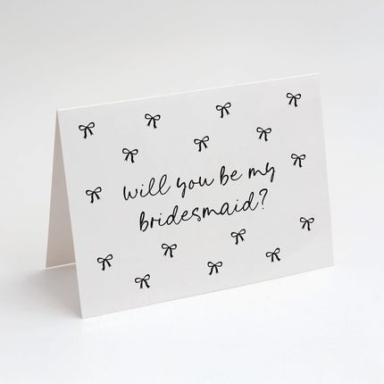 Bridesmaid proposal cards. Will you be my Bridesmaid. Printed card for bridal party. Cute Bows. Set of three cards. (Set of 3 Bridesmaid)