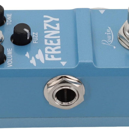 Rowin LN-322 Fuzz Pedal for Bass Guitar with Full Metal Shell, Two Mode Fuzz Distortion Effects, Compact Overdrive Tone, For Long Lasting Metal Body