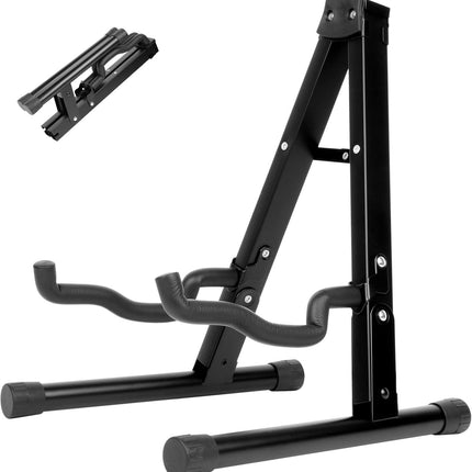 Foldable Guitar Stand - Non-slip Rubber And Foam Arm, Suitable for Acoustic, Electric, Bass, Ukulele, Banjo