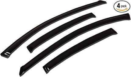 Outside Mount Dark Smoke Window Visor Rain Guard 4-Piece Set