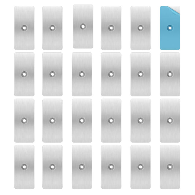 24 Pack Adhesive Metal Plates for Magnets, Ultra-Thin Metal Strips 2 x 0.96