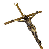 Crucifix Wall Cross, Metal Vintage Wall Hanging Cross,10inch Antique Brass Jesus Crucifix Home Décor