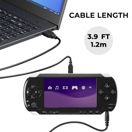 Mugust 2-in-1 PSP Charger Cable, Replacement Charger PSP PlayStation Portable Power Cord for Sony PSP 1000 2000 3000 Series USB Data Cable & Charging Cord