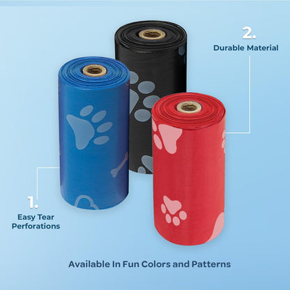 Dog Poop Bags for Waste Refuse Cleanup, Doggy Roll Replacements for Outdoor Puppy Walking and Travel - photo 2