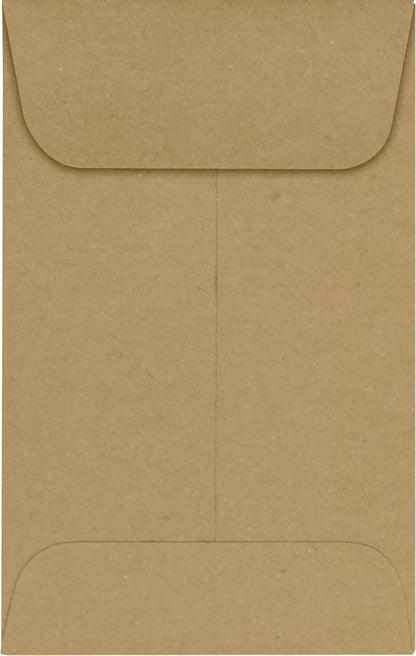 #1 Brown Coin Envelopes, 50 Pack