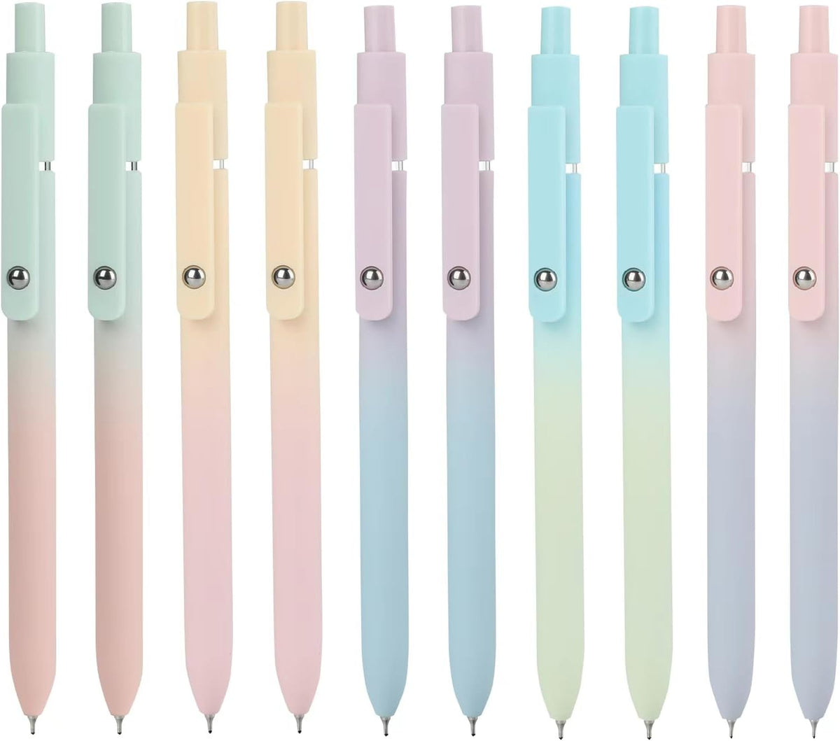 Gel Pens, 6-Pack, 0.5 mm Fine Point, Black Ink