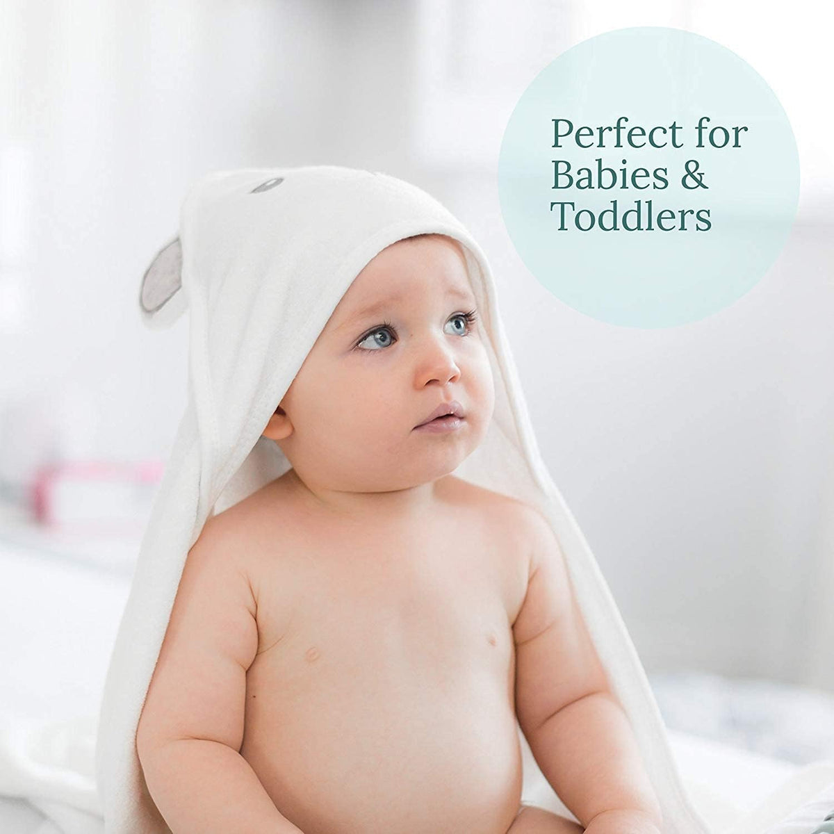 Bear Ear Hooded Baby Towel, Rayon Made from Bamboo, 30 x 30 Inch - photo 3