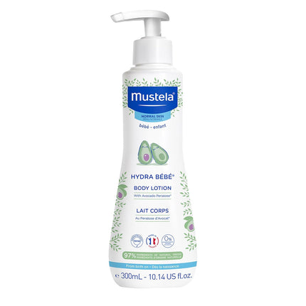 Mustela Hydra Bebe Body Lotion - Daily Moisturizing Baby Lotion with Natural Avocado, Jojoba & Sunflower Oil – Various Sizes