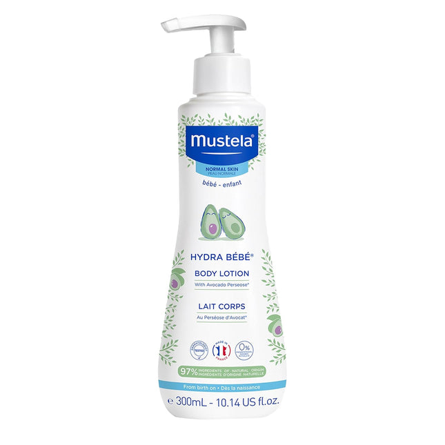 Mustela Hydra Bebe Body Lotion - Daily Moisturizing Baby Lotion with Natural Avocado, Jojoba & Sunflower Oil – Various Sizes