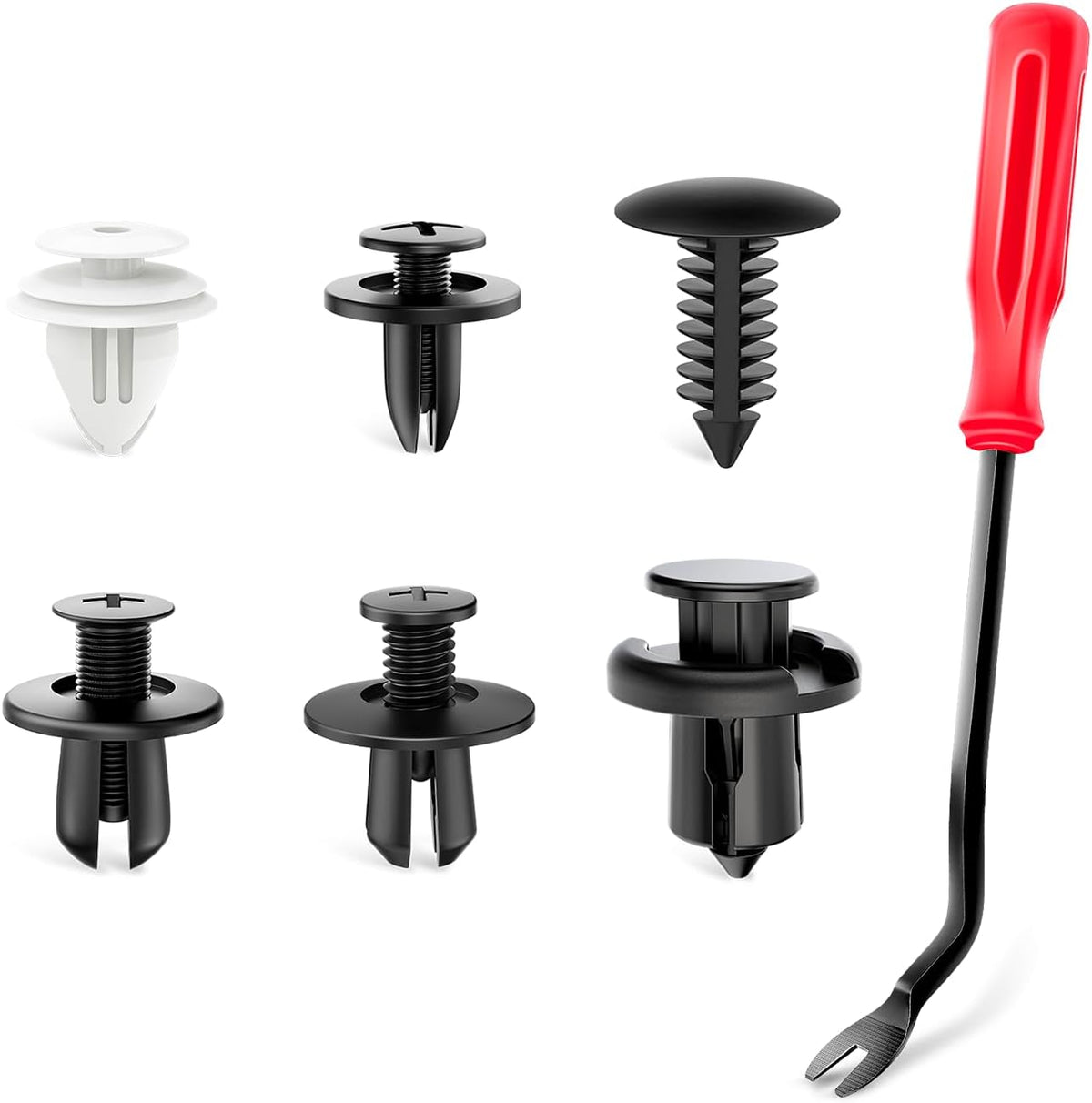 120PCS Car Bumper Push Retainer Clips & Nylon Fasteners Rivet Kit 6mm 7.6mm 8mm 8.8mm 10mm Door Trim - photo 2