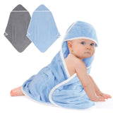 Hooded Towel for Newborn, 2 Pack Soft Coral Fleece Baby Towels