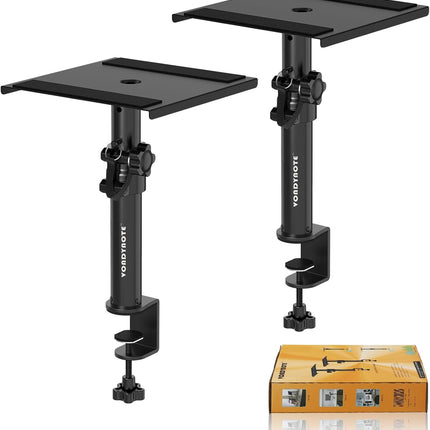 Set of 2 Desktop Clamp Speaker Stands Short Studio Monitor Stands Height Adjustable