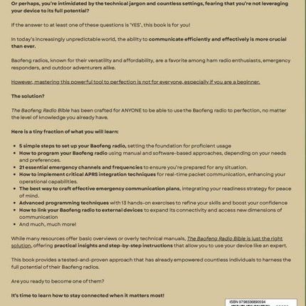 The Baofeng Radio Bible: The Comprehensive and Easy-to-Follow Guerrilla's Guide to Become a Pro with Your Baofeng Radio in No Time and Stay Connected When It Matters Most