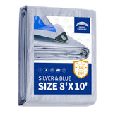Tarps 8x10Ft 5.5 Mil Multipurpose Waterproof Poly Tarp Cover