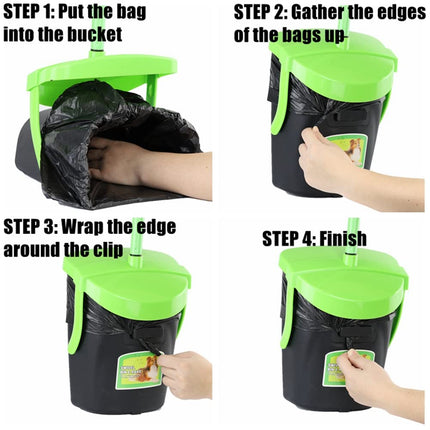 Dog Poop Bag, 100 Dog Waste Bags for Pooper Scooper Swivel Bin & Rake Kit