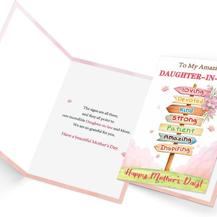 Daughter-in-law Mothers Day Card, Happy Mother's Day Cards Gifts for Daughter-in-law