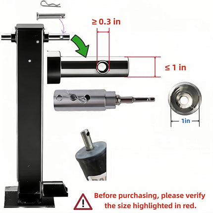 Trailer Jack Drill Adapter, 1 Inch Drive Shaft Compatible, Turbo ，ez Crank Jack Adapter Tool & 1/2 Inch Socket Bit, Heavy Duty for RV, Construction, Dump Trailers (DIY, Campers)