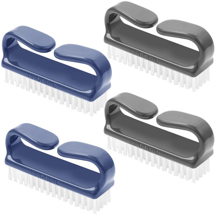 Cepillo para uñas con agarre de mango, kit de cepillos limpiadores para uñas de manos y pies para hombres y mujeres (paquete de 4)