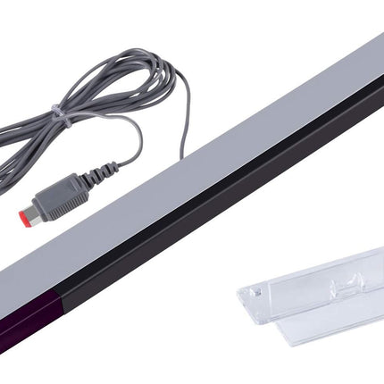 Aokin Sensor Bar for Wii, Replacement Wired Infrared Ray Sensor Bar for Nintendo Wii and Wii U Console, Includes Clear Stand