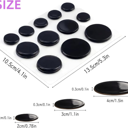Miwayer 24 pcs in 3 Sizes - Drum Dampeners, Cymbals Drum Dampening Moon Gels Mute Pads for Drum Set Accessories (Black 24 Pieces)