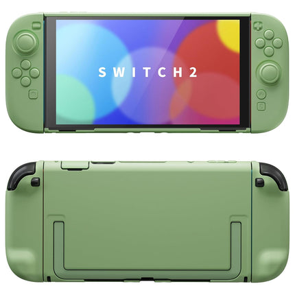 PlayVital Protective Case for Nintendo Switch 2 - Cute Dockable Hard Case Shell for Switch 2 with Thumb Grip & Sticker & Button Caps, Anti-Scratch & Shockproof Cover Skin - Matcha Green
