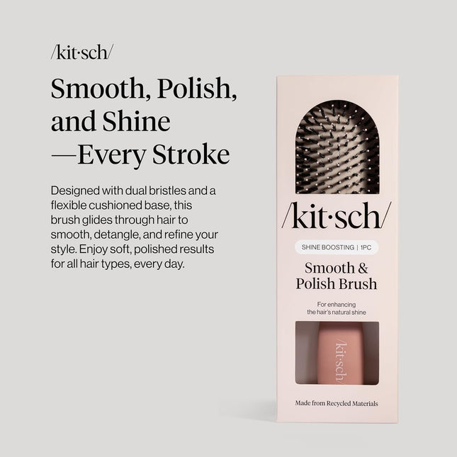Smooth & Polish Dual Bristle Detangler Brush - Terracotta