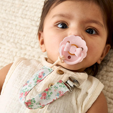 Itzy Ritzy Fabric Pacifier Straps - 2-Pack in Bows & Floral