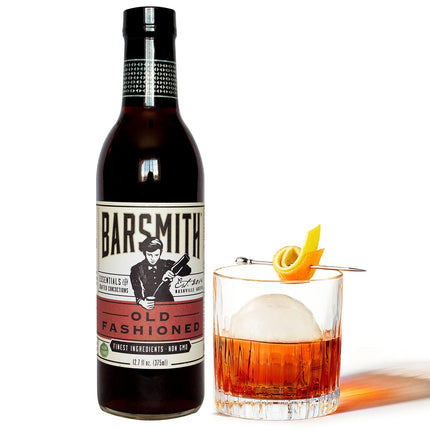 Barsmith Old Fashioned Mix - Classic Whiskey Drink Mixer w/Sweetness, Cherry, Citrus & Bitters - Premium Non-GMO Drink Mixer - Perfect for Bourbon Cocktails & Home Bars - 12.7 oz Bottle (Pack of 1)