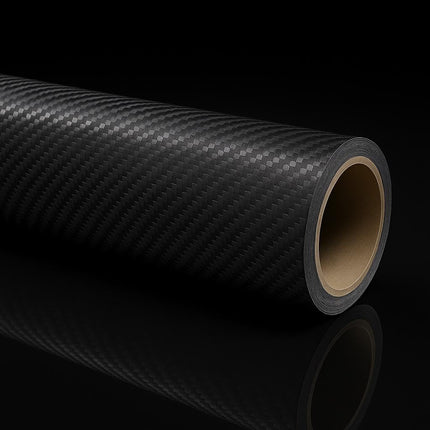 7D Super Glossy Black Carbon Fiber Vinyl Wrap - Anti-Wrinkle, Air Release Automotive Wrap - DIY Decals Self Adhesive Car Vinyl Sticker for Interior/Exterior - Size 1FT x 10FT