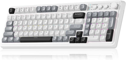 Keyboard, Wireless Gaming Keyboard Bluetooth Ergonomic Creamy Computer Keyboards Cute Full Size Backlit - photo 4