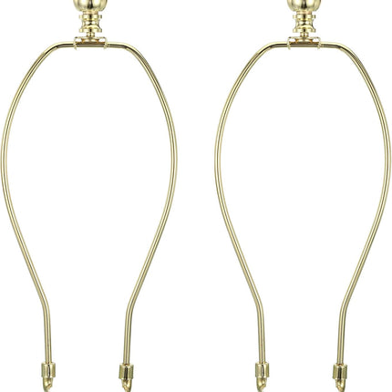 PATIKIL 10.5 Inch Lamp Harp Kit with Finial, 2 Set Detachable Shade Bracket Holder, DIY Lighting Accessories for Table Floor Lamps, Gold Tone