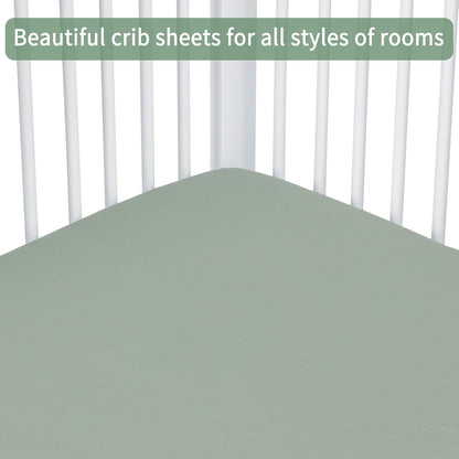 Baby Crib Sheets for Boys Girls, 2 Pack Fitted Crib Sheet for Standard Crib and Toddler Mattress, Soft - photo 4