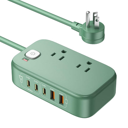 65W USB C Power Strip with 3AC Outlets 5USB Ports(3 USB C) & 5FT Cord