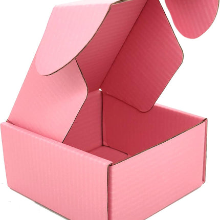 Small Pink Shipping Boxes for Small Business Pack of 25-4x4x2 inches Cardboard Corrugated Mailer Boxes for Shipping Packaging Craft Gifts Giving Products