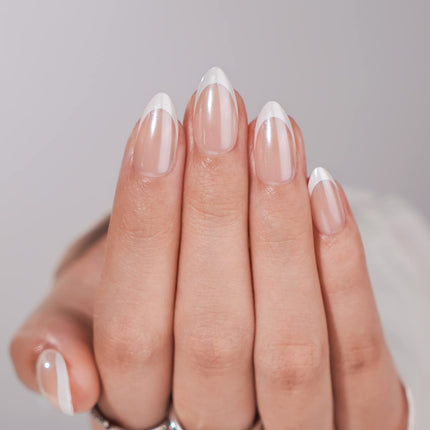 Press On Nails, Short Almond Pink Fake Nails, 32Pcs Full Kit - photo 16
