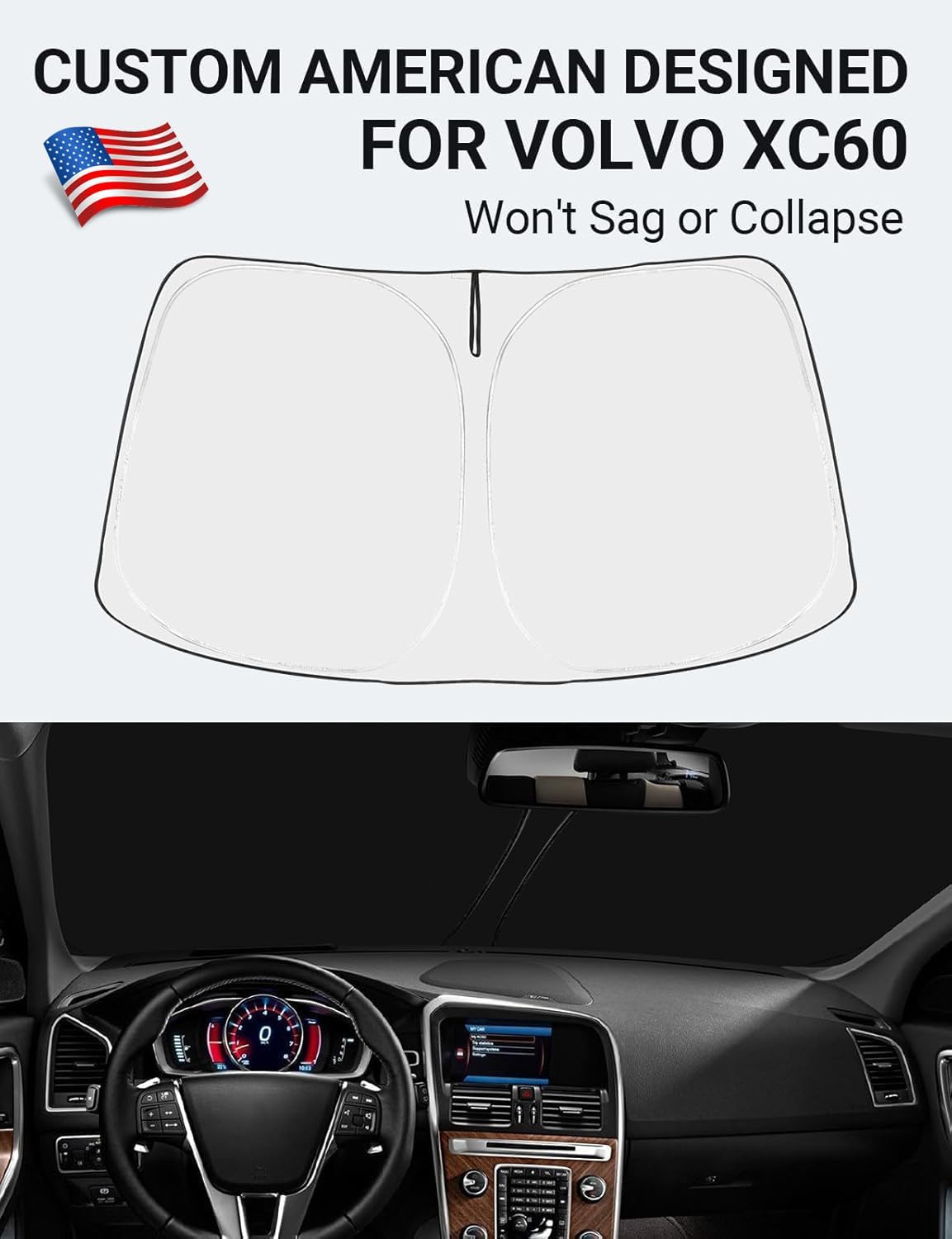 Custom-Fit 2010-2017 SUV Foldable Front Windshield Sun Shade - photo 2