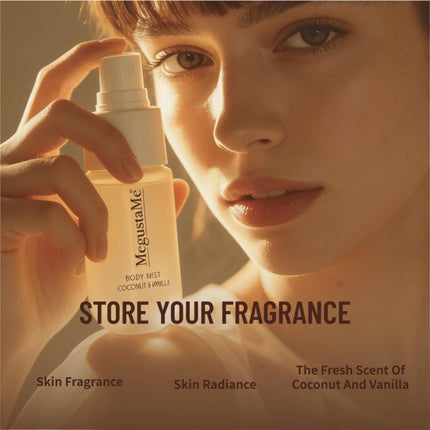 Coconut Vanilla Body Spray | Paraben-Free & Phthalate-Free | Long-Lasting Fresh Fragrance | coconut body spray | vanilla coconut perfumes for women, 3.38 fl oz (100ml)