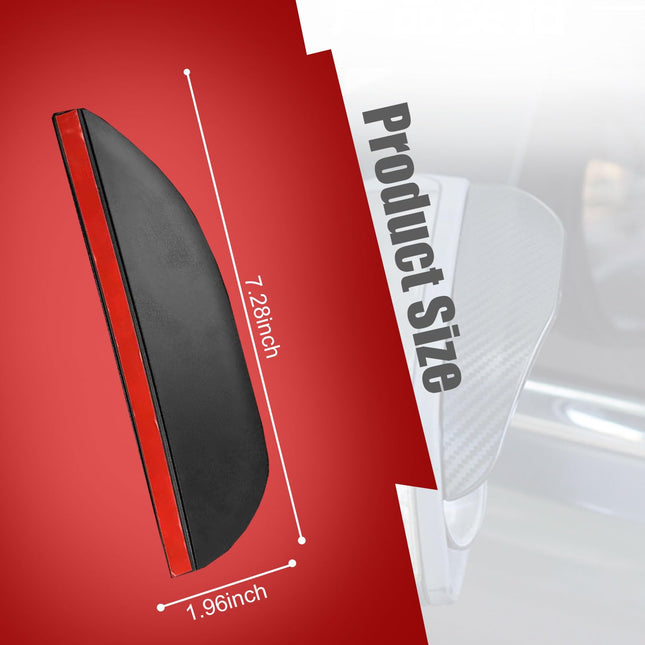2PC Side Mirror Visor Rain Guards,Car Rear View Mirror Rain Cover,Silicone Rain Shield,Mirror Cover Rubber Visor Guard(Solid-Black,2Pack)