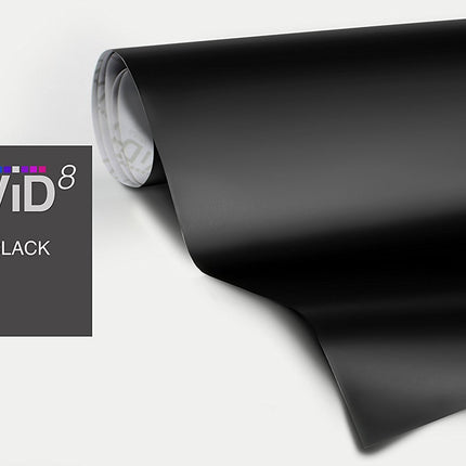 Lámina adhesiva de vinilo negro mate con liberación de aire (1ft x 5ft)