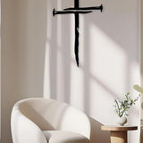 Wall Cross Jesus Crosses Wall Decor Religious Metal Wall Art Minimalist Decorations for Church Home Office Baptism Decor Gift for a Christian