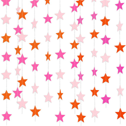 130 ft Star Garland Banner Decor, Gold