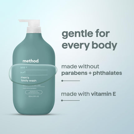 Men’s Body Wash, Sea + Surf Scent, 28 fl oz