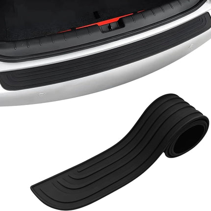 Car Rear Bumper Protector, 41 x 3.4 Inch Universal Anti-Scratch Rubber Rear Bumper Guard, Non-Slip Trimmable Trunk Sill Protector, Automotive Exterior Accessories for Cars SUV Truck (Black)