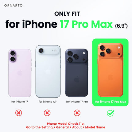 ORNARTO Magnetic for iPhone 17 Pro Max Case, 7X Military-Grade Drop Protection, Compatible with MagSafe, Slim Shockproof Translucent Matte Phone Case for iPhone 17 Pro Max 6.9", Chalk Pink
